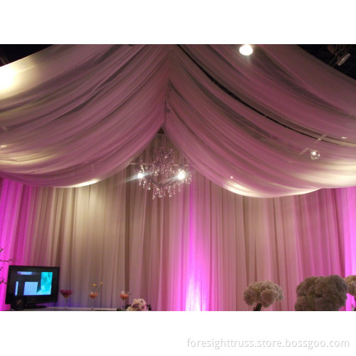 setup portable pipe and drape system for outdoor event show